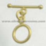 Gold T-bar toggle clasp