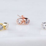 4mm CZ Round Stud Earrings