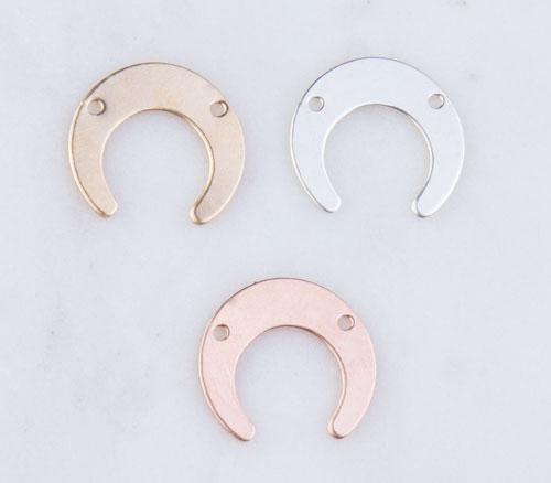 Small Crescent Moon Upside Down Link Connector Small Crescent Moon Upside Down Link Connector