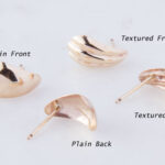Curved Teardrop Stud Earrings