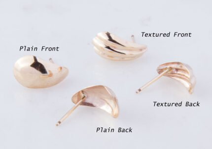 Curved Teardrop Stud Earrings