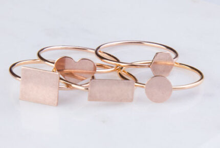 Geometric Shapes Band Ring