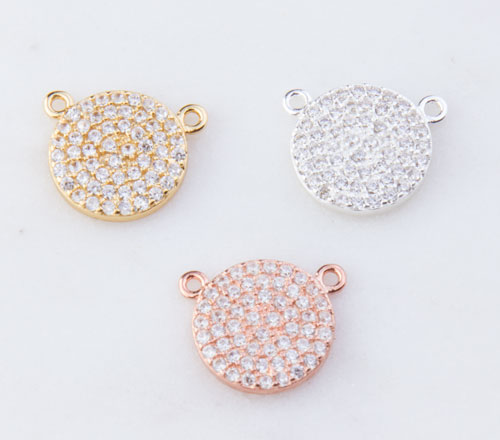 12mm CZ Round Link Connector 12mm CZ Round Link Connector