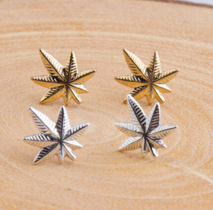Small Leaf Stud Earrings