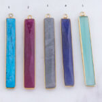 ​Long Gemstone Bar Pendant