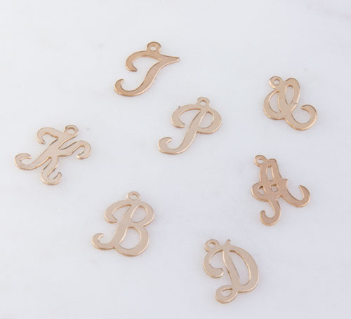 Gold Filled Script Letters
