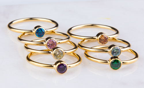 CZ birthstone ring