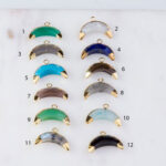Upside Crescent Moon Gemstone