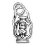 Antique oil lantern charm