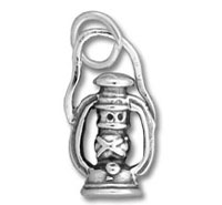 Antique oil lantern charm