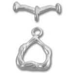 silver twisted toggle clasp jewelry connector