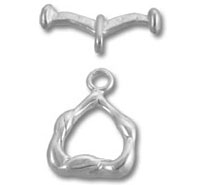 silver twisted toggle clasp jewelry connector