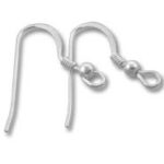 Pair of silver ear wire hooks