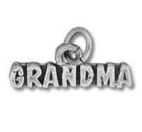 Silver Grandma charm pendant