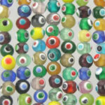 Round with Dots Glass Beads