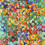 Round Glass Beads with Dots