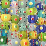 Three Sided with Dots Glass Beads
