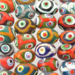 Rondell with Spiral Glass Beads