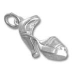 Silver stiletto shoe pendant charm