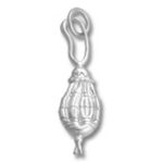 Silver pomegranate charm pendant