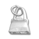 Small leather handbag with shoulder strap