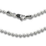 3mm Silver Beaded Chain