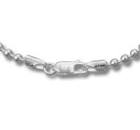 Silver ball chain necklace with lobster clasp