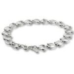 Silver link bracelet with lobster clasp