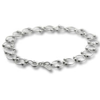 Silver link bracelet with lobster clasp
