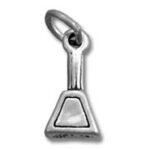 Small silver shovel pendant charm