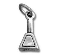 Small silver shovel pendant charm