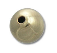 Round brass bead with drilled hole