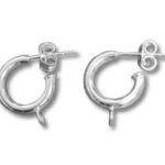 Pair of small silver hoop earrings