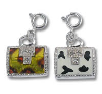 Pair of animal-print bag charms