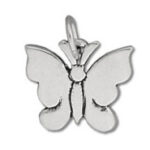 Silver butterfly pendant charm