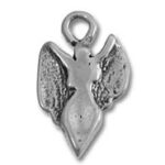 Silver angel pendant charm