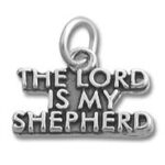 Silver pendant engraved "The Lord is my Shepherd