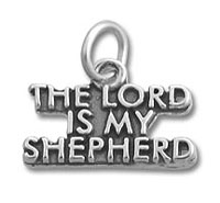 Silver pendant engraved "The Lord is my Shepherd