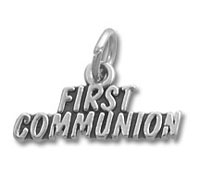 Silver First Communion charm pendant