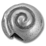 Antique silver spiral bead