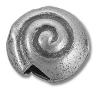Antique silver spiral bead