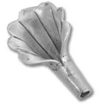 Antique metal gramophone horn attachment