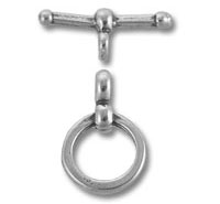 silver T-bar and ring toggle clasp
