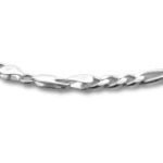 Close-up of silver chain necklace links