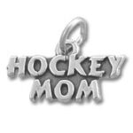 Silver "Hockey Mom" charm pendant