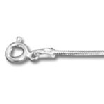 Silver snake chain with spring ring clasp