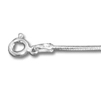 Silver snake chain with spring ring clasp