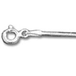 Silver chain with spring ring clasp close-up