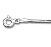 Silver chain with spring ring clasp close-up