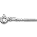 Silver chain necklace with spring-ring clasp